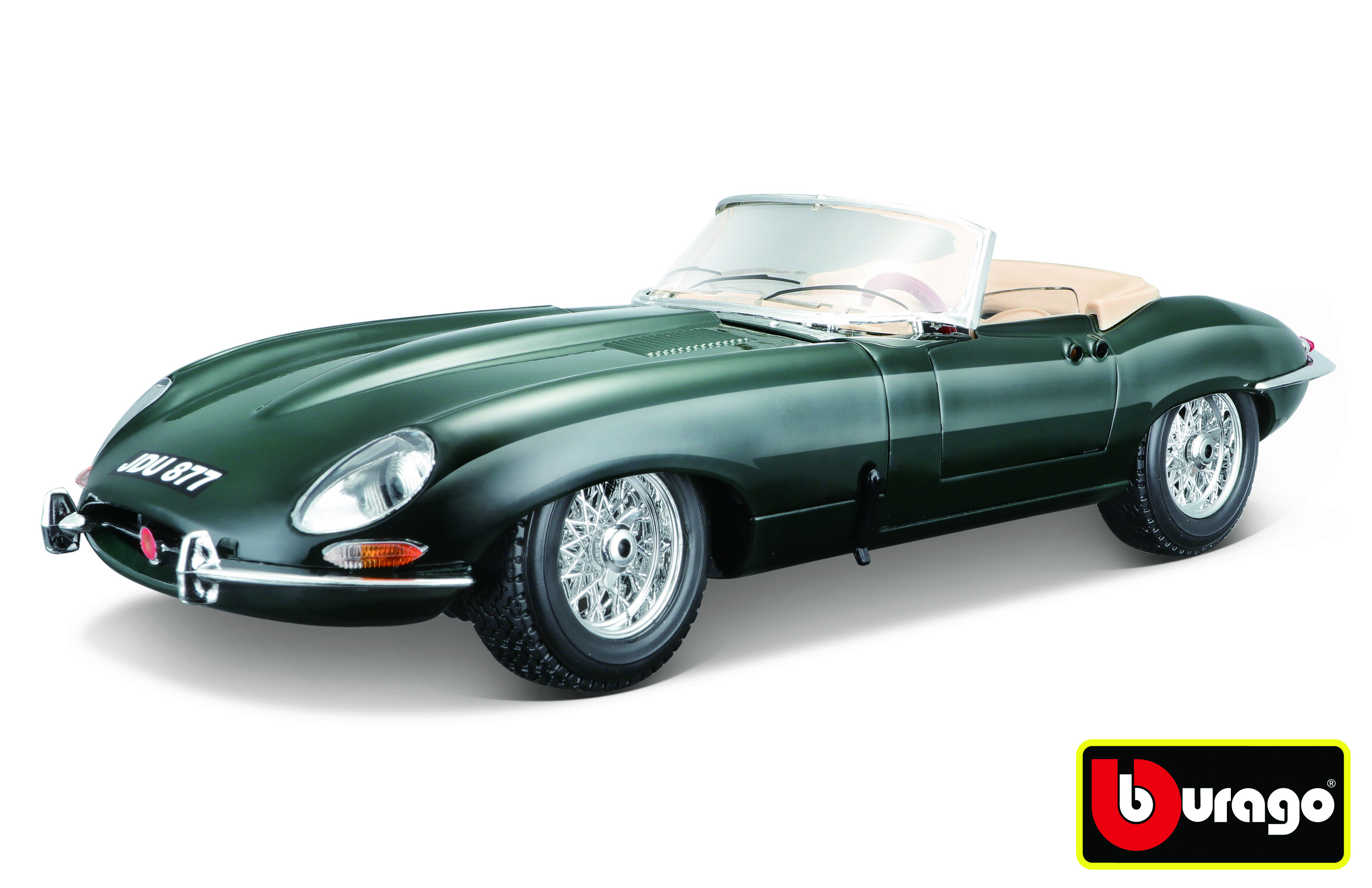 Bburago 1:18 Jaguar E Cabriolet (1961) zelené 18-12046