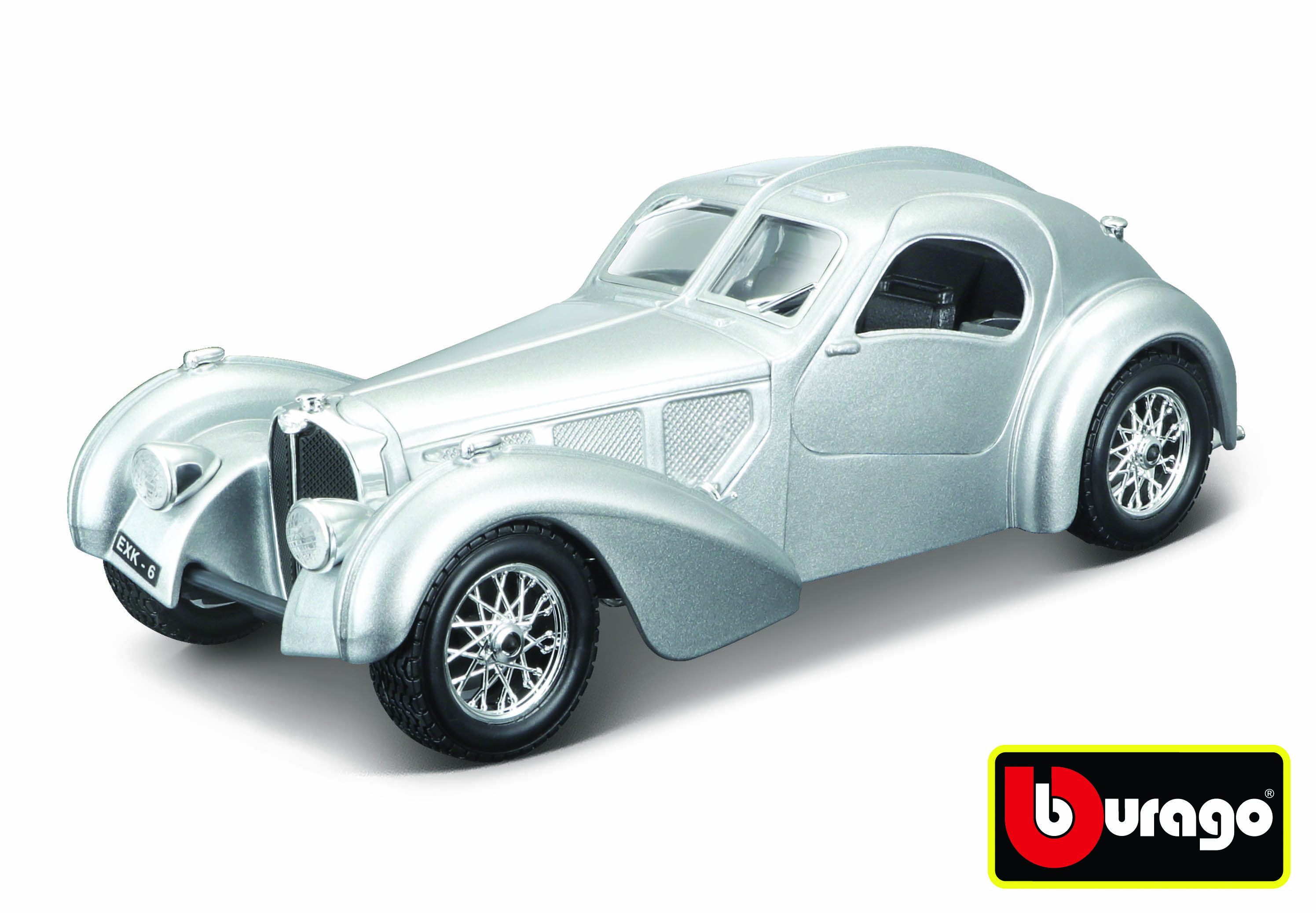 Bburago 1:24 Bugatti Atlantic stříbrná