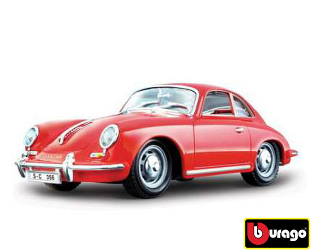 Bburago 1:24 Porsche 356B Coupe (1961) Red
