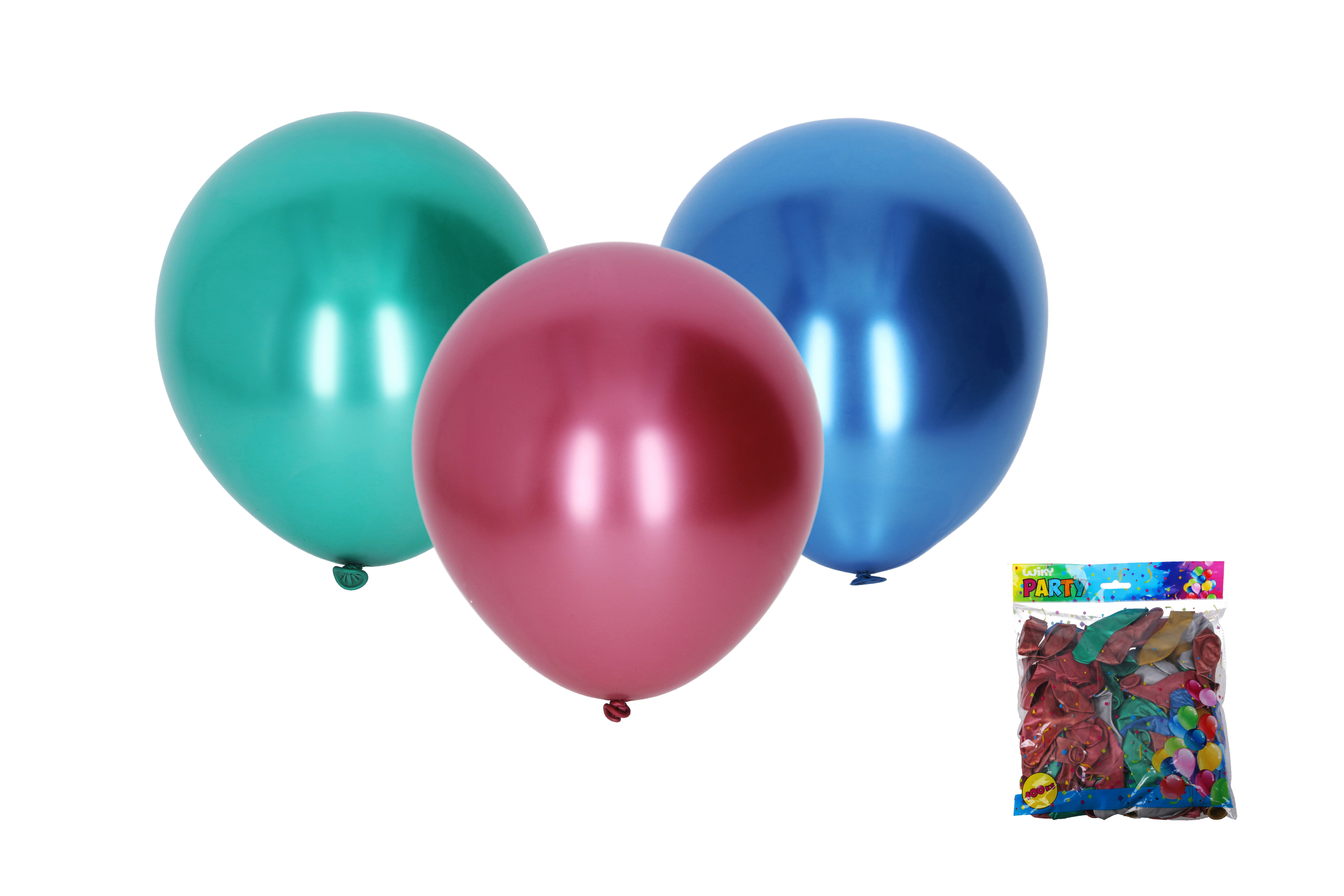 Balónek nafukovací 25cm chromový