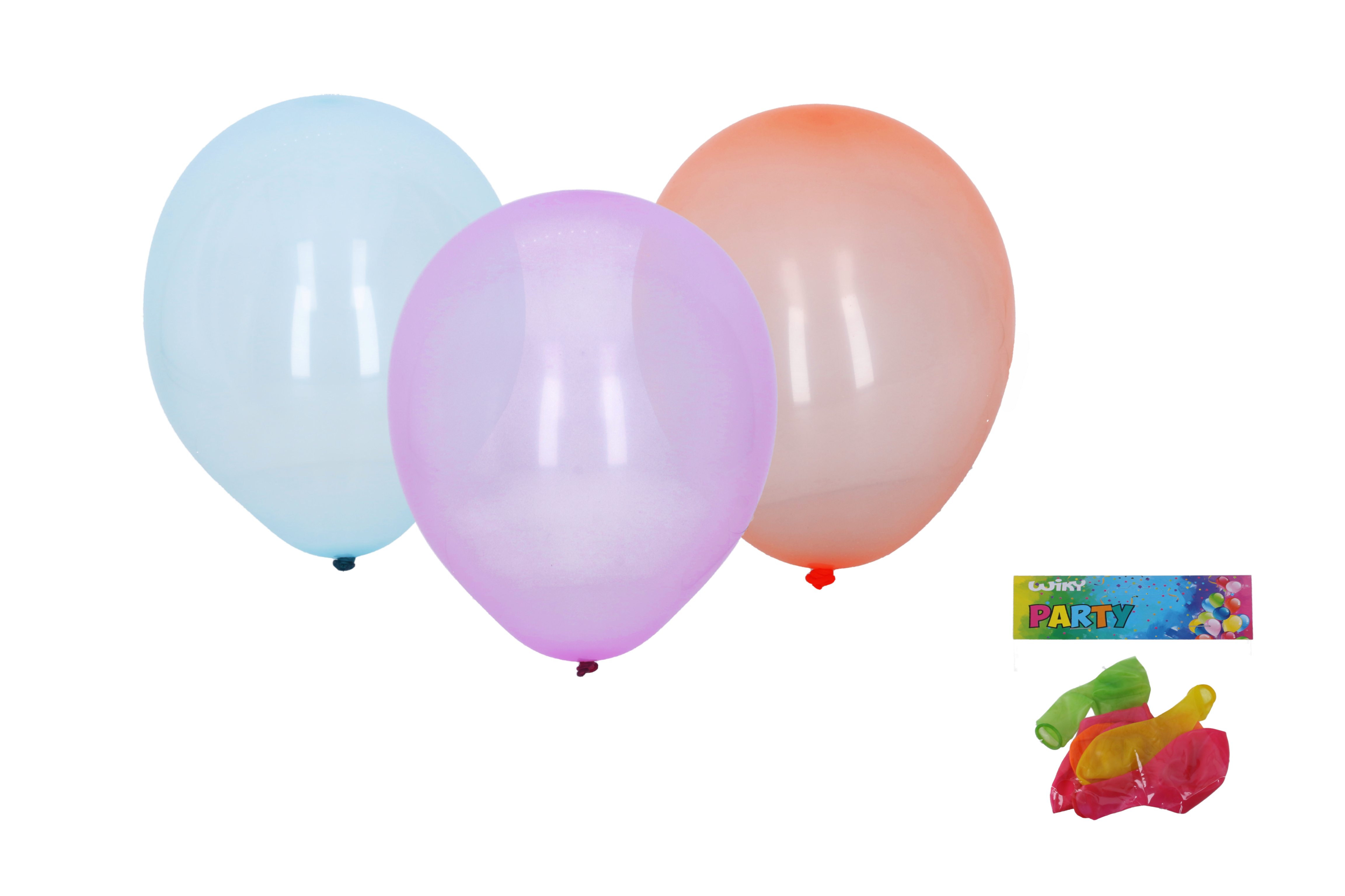 Balónek nafukovací 25cm - sada 6ks, krystalové
