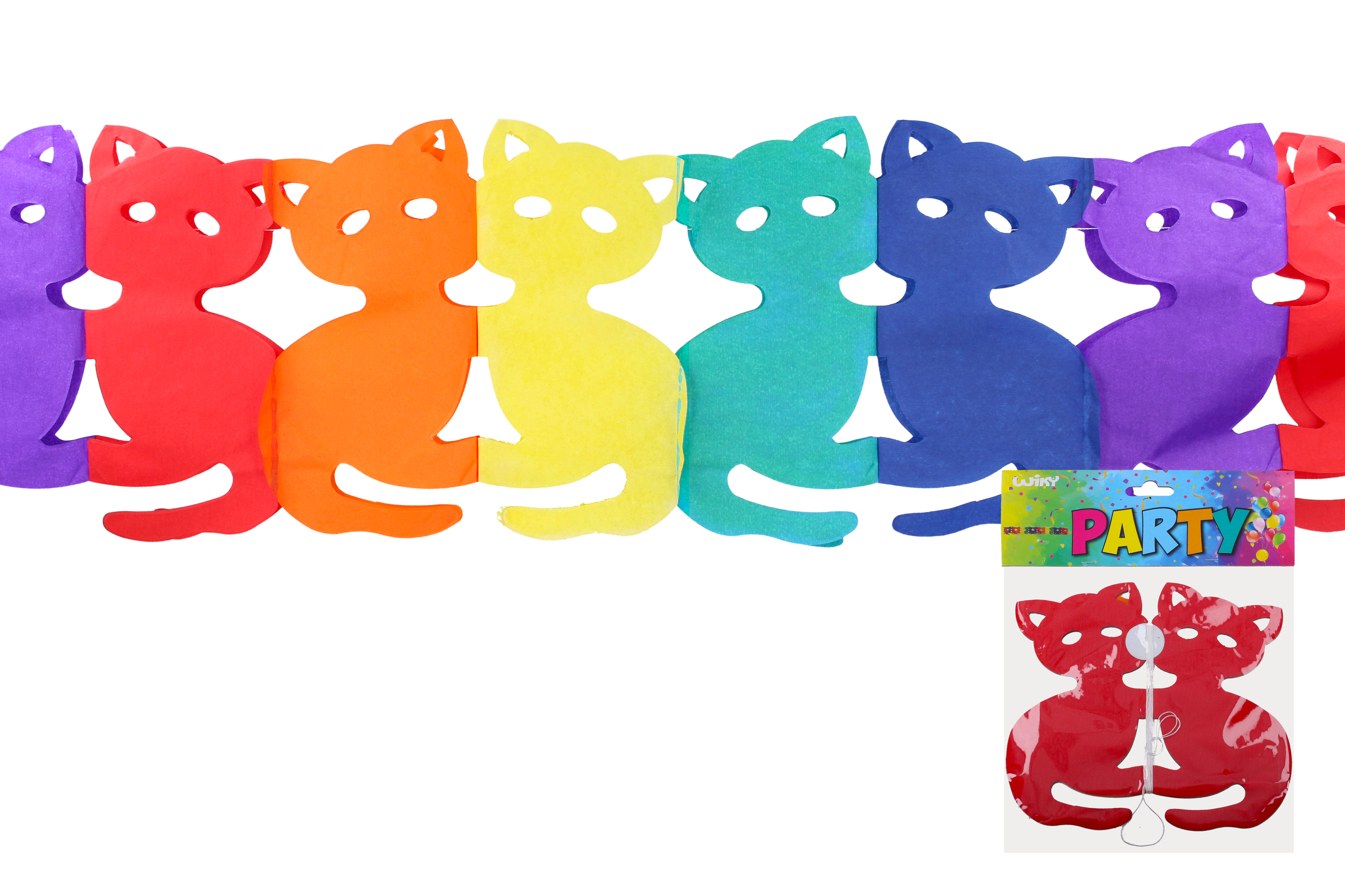 Girlanda barevná 3 m - Kočka