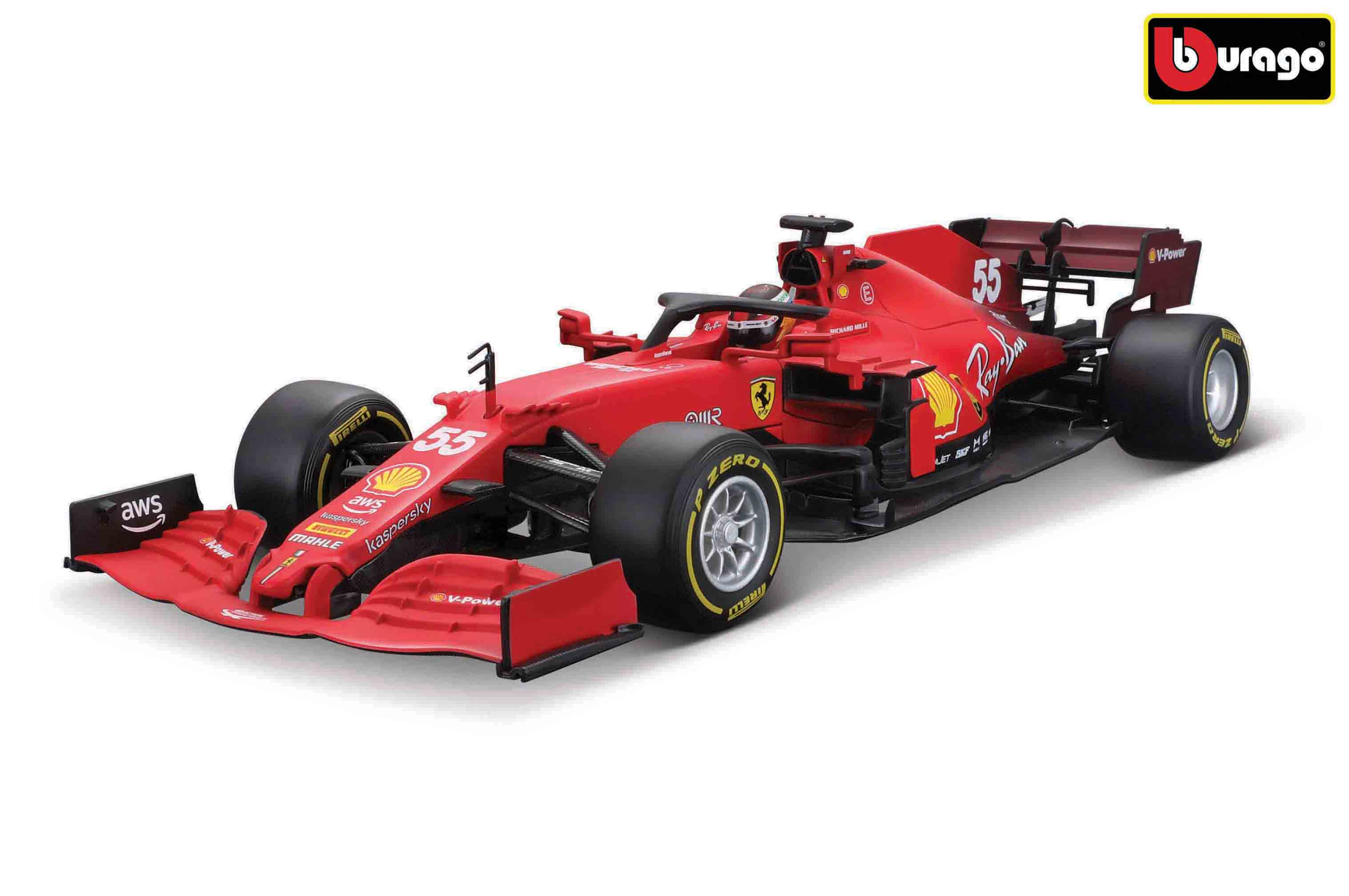 Bburago 1:18 Ferrari Racing - SF21 - #55 Carlos Sainz