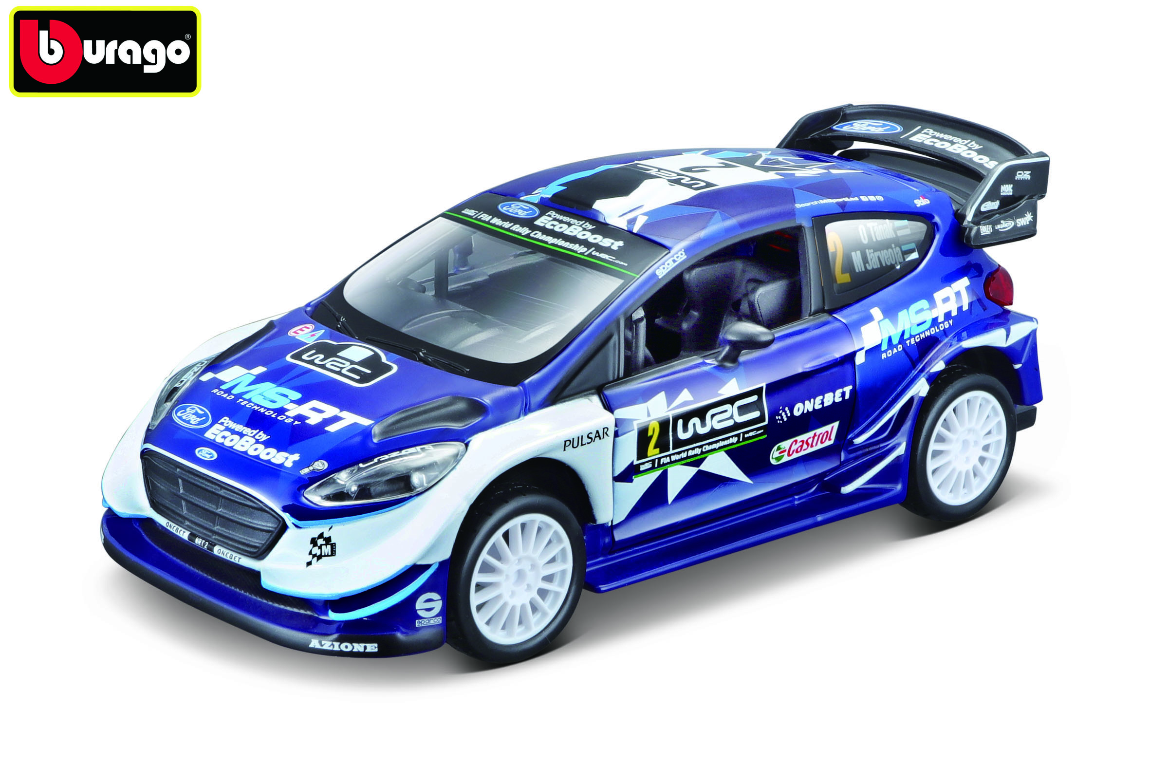 Bburago 1:32 Race Rally M Sport Ford Fiesta WRC Ott Tänak