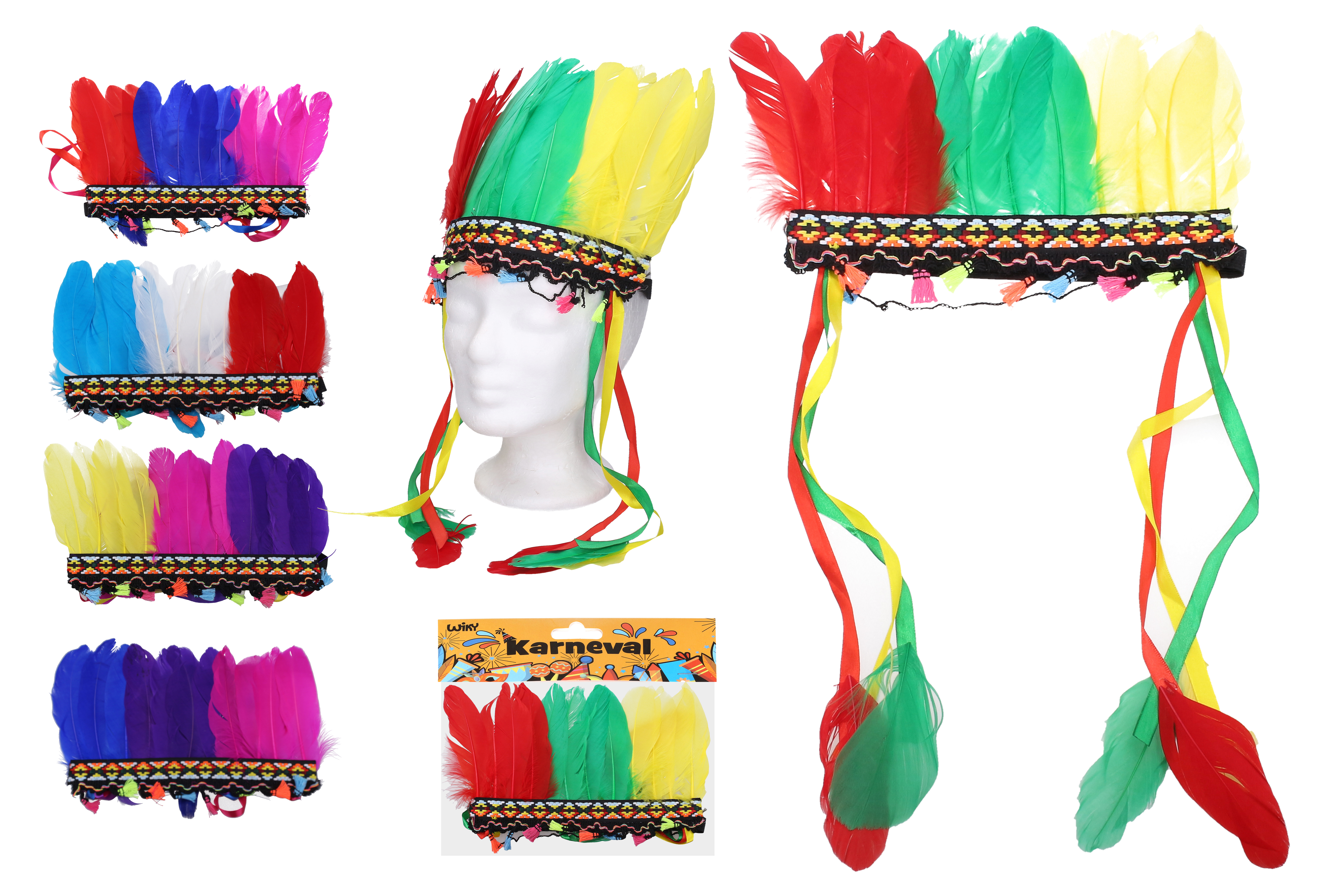 Set karneval - čelenka indián MIX