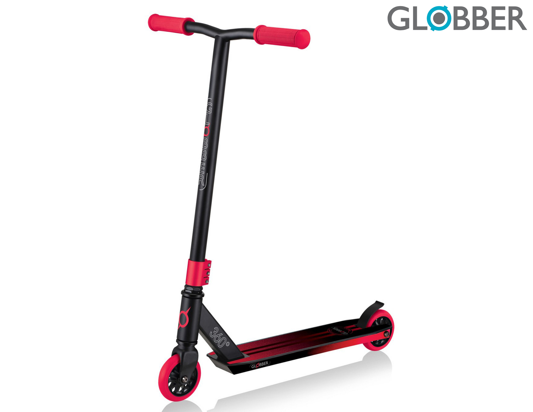 Globber Freestyle Koloběžka STUNT SCOOTER GS 360 Black / Red