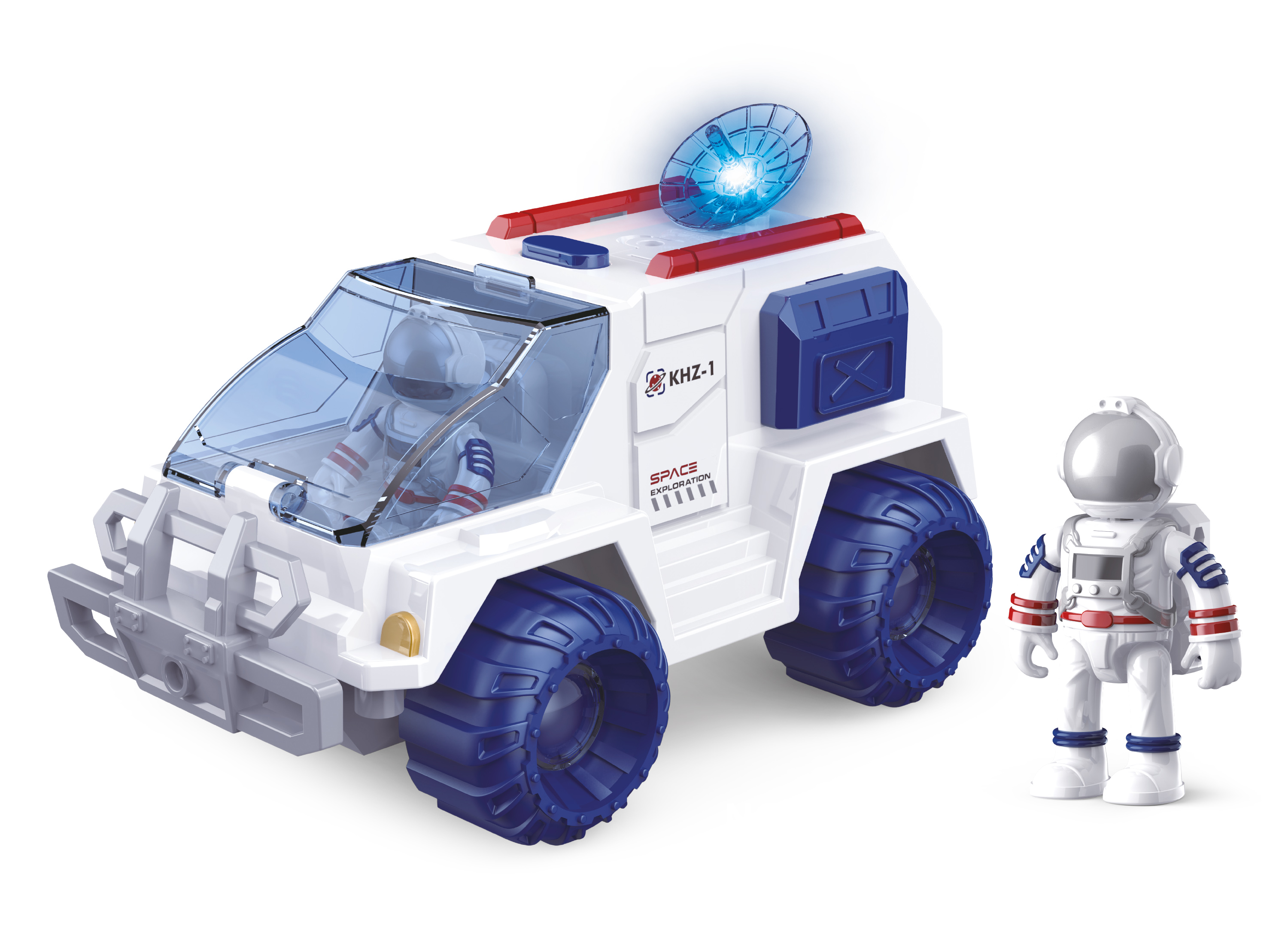 Vesmírné vozidlo s kosmonautem a efekty 17 cm