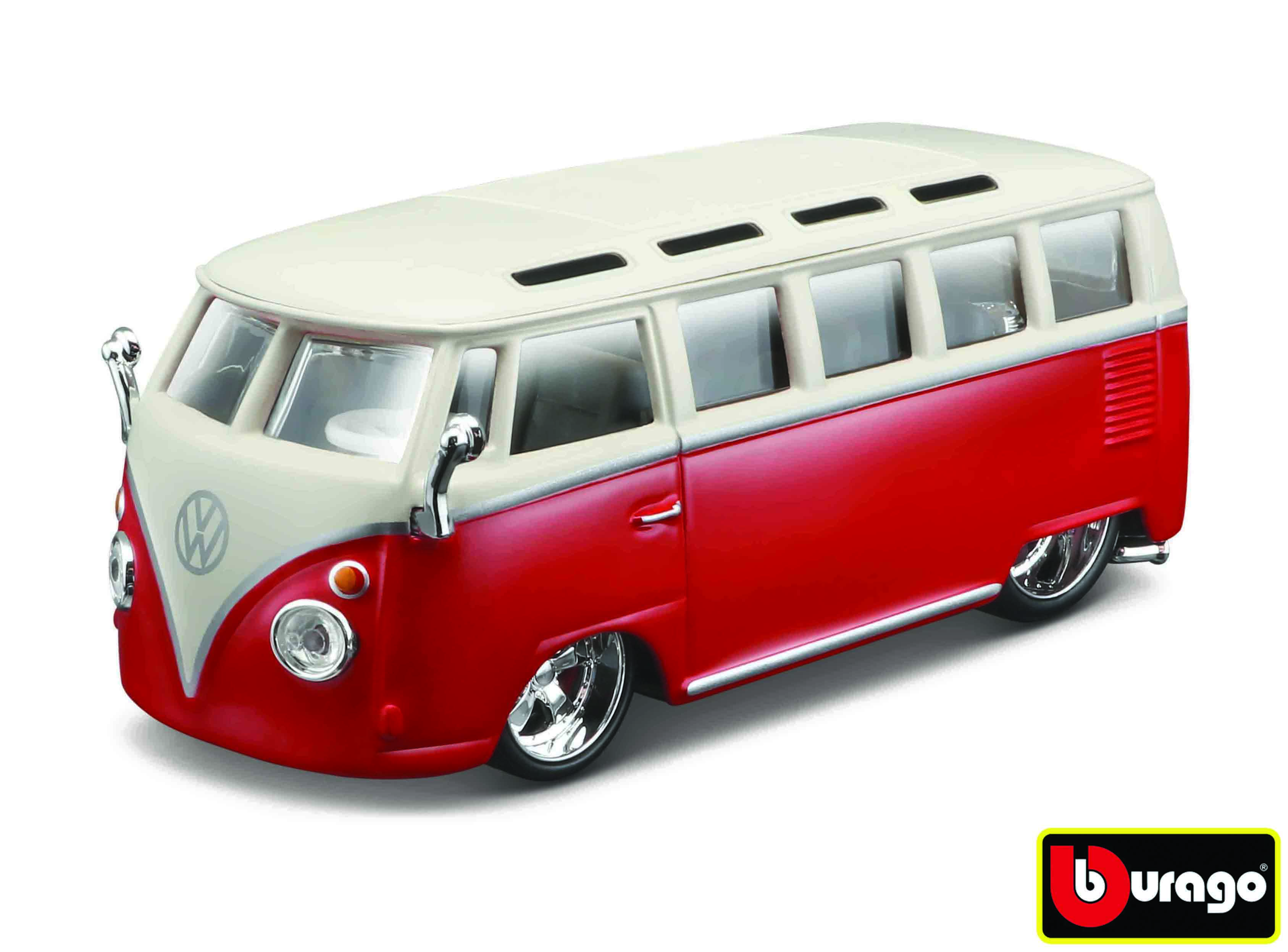 Bburago 1:32 Volkswagen Van Samba Red-White