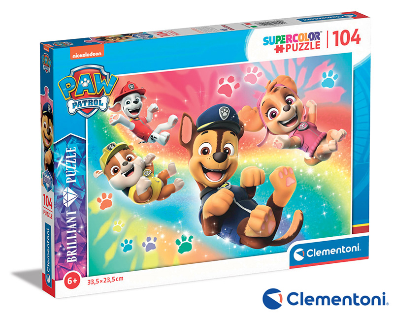 Clementoni - Puzzle 104 Brilliant Tlapková Patrola