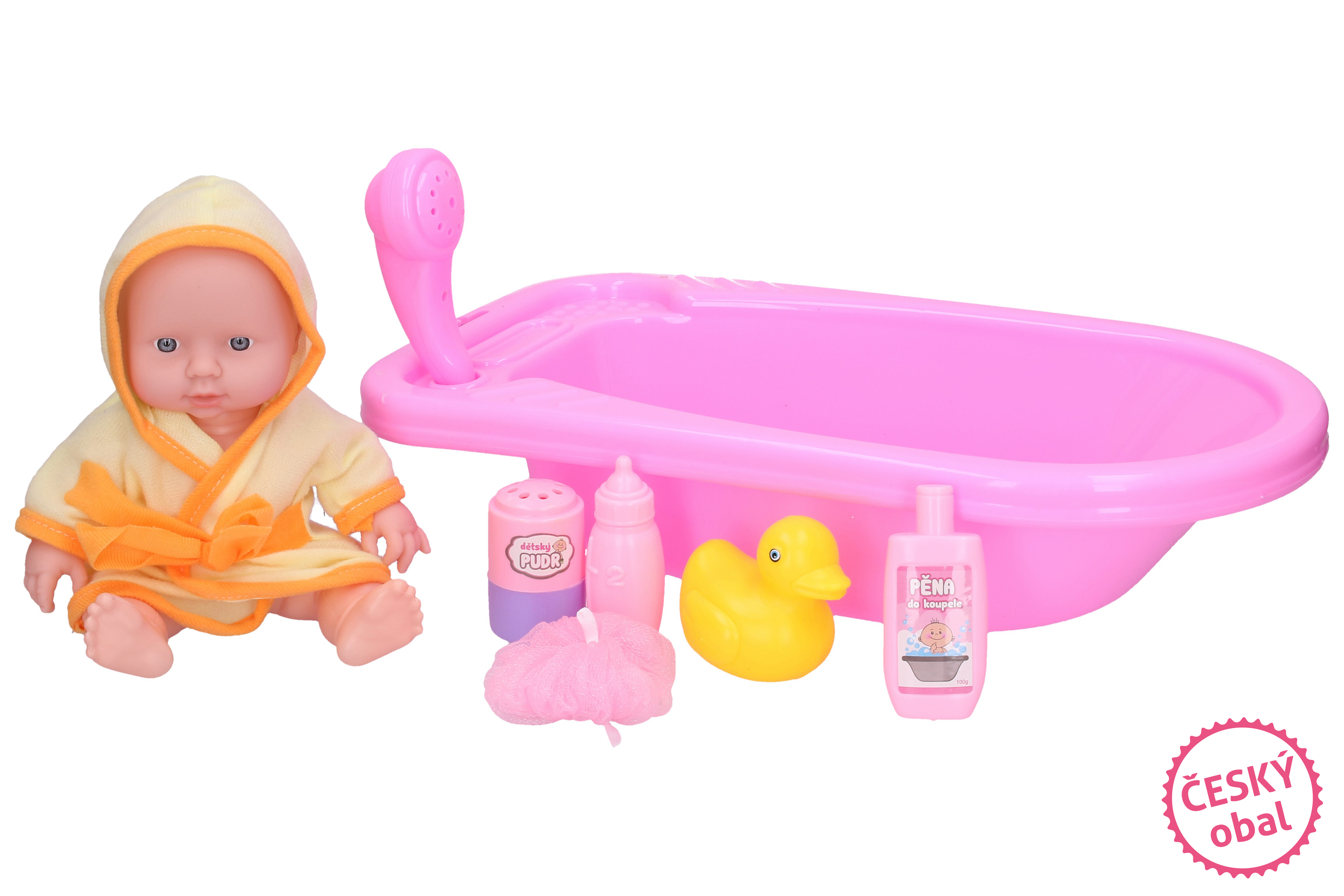 Miminko s vaničkou set 24 cm - český obal