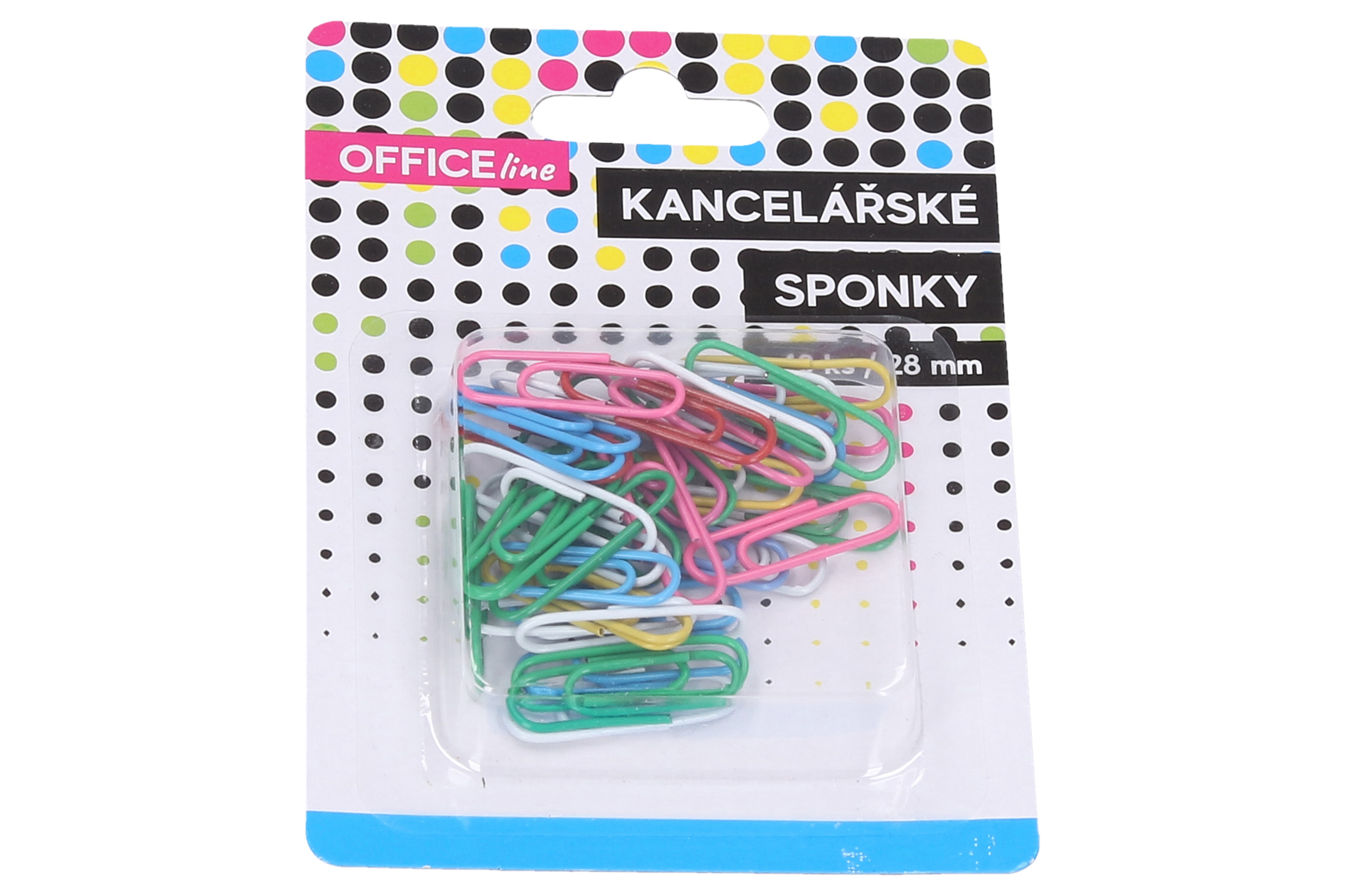 Sponka kancelářská barevná 40 ks, 28 mm