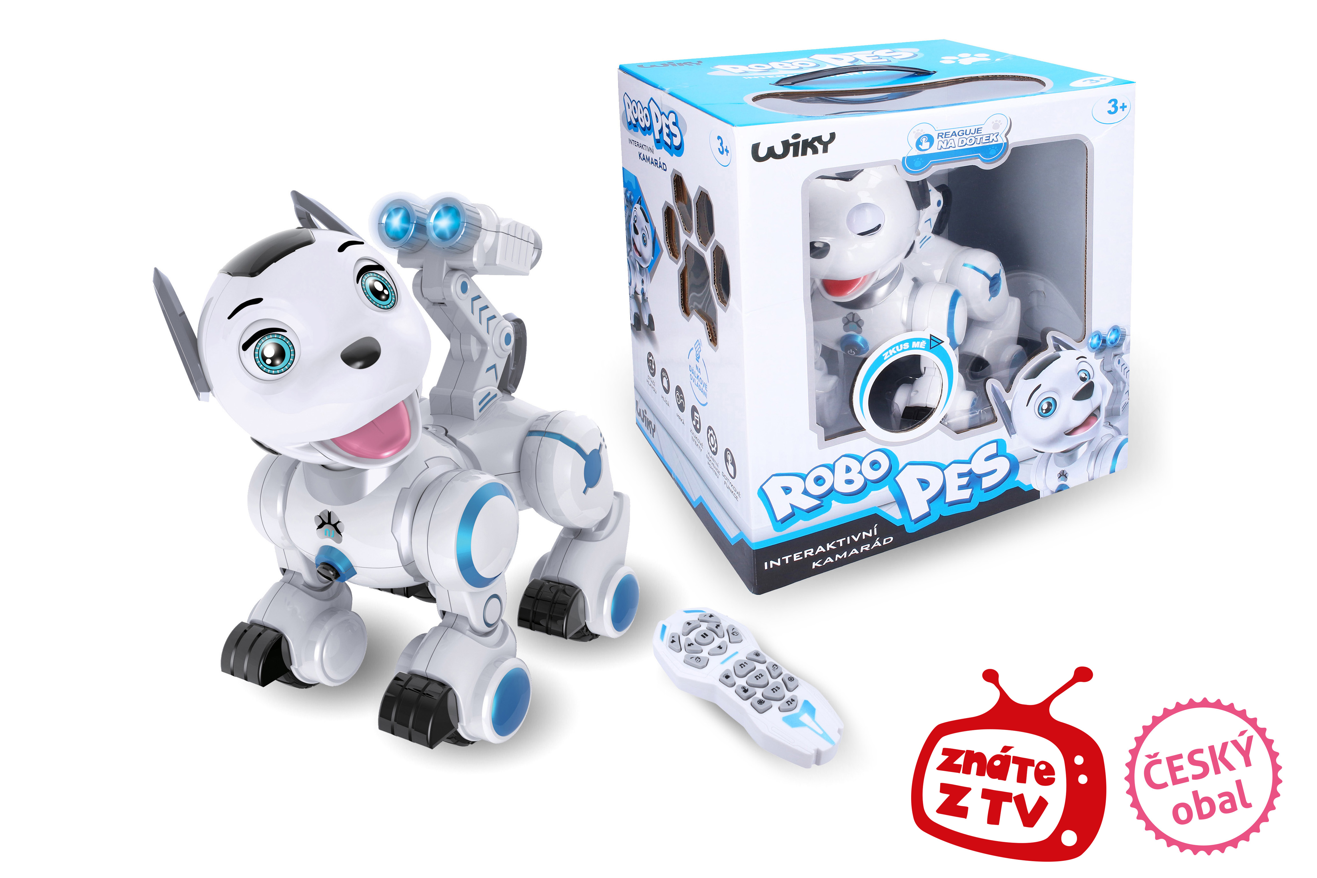 Robotický pes RC světelné a zvukové efekty