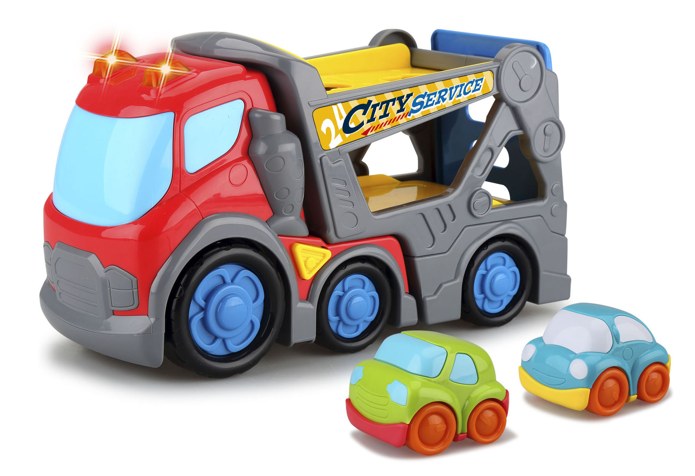 Kiddy Auto odtahovka s efekty 31 cm 2 auta 9 cm