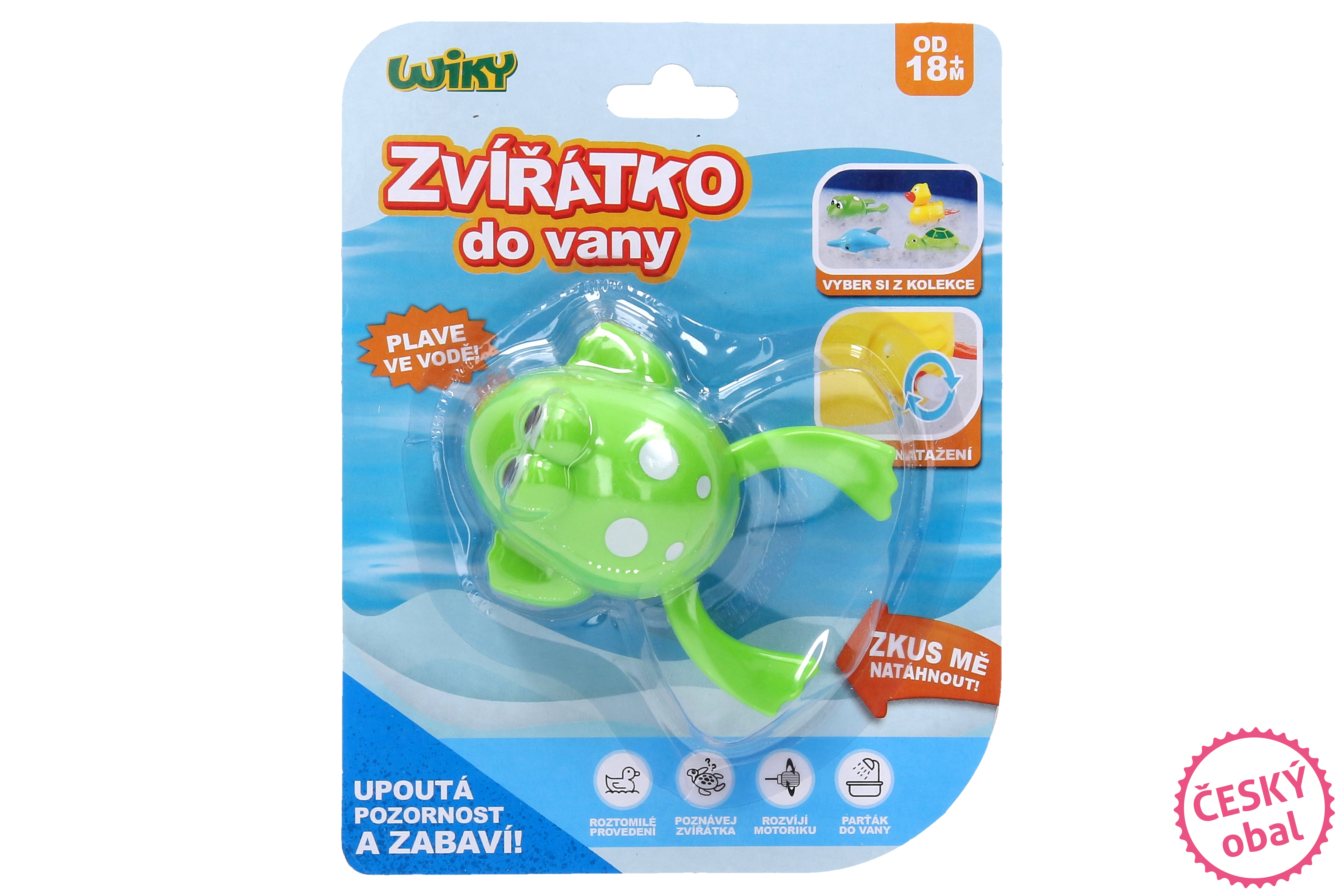 Žába natahovací do vany 10 cm - český obal