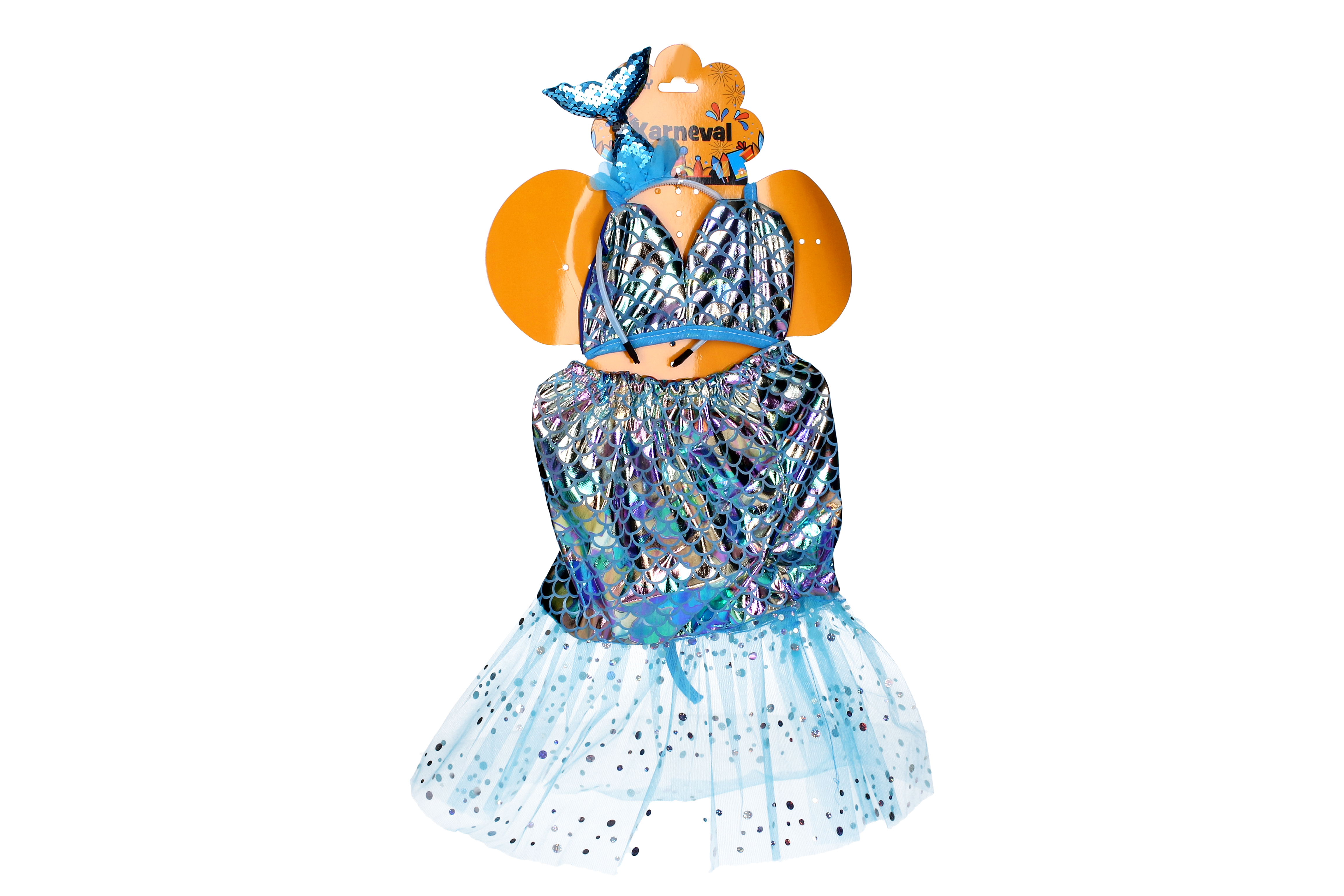 Set karneval - mořská panna, šaty s čelenkou