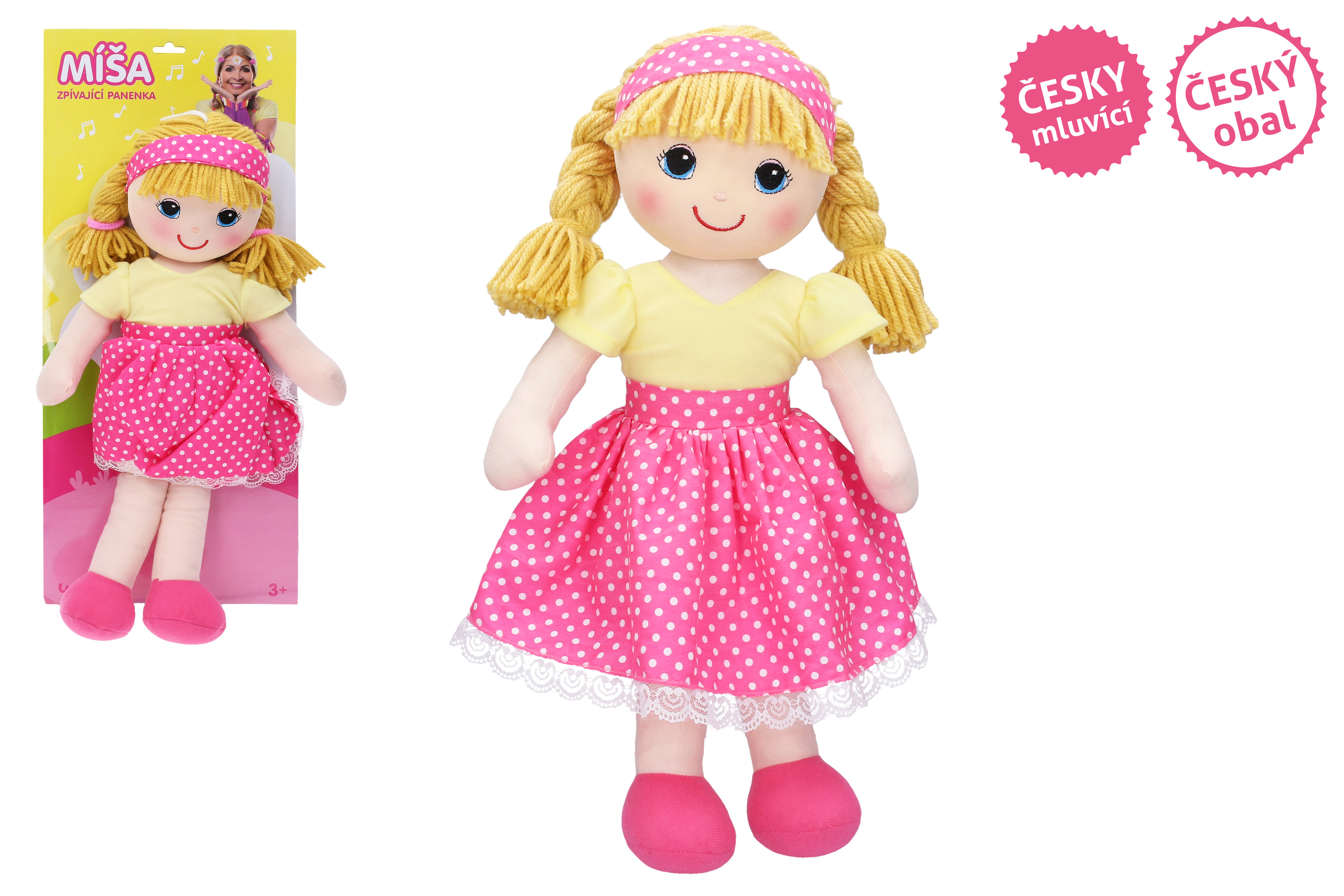 Zpívající panenka hadrová Míša Růžičková 55 cm - Český obal, TV reklama