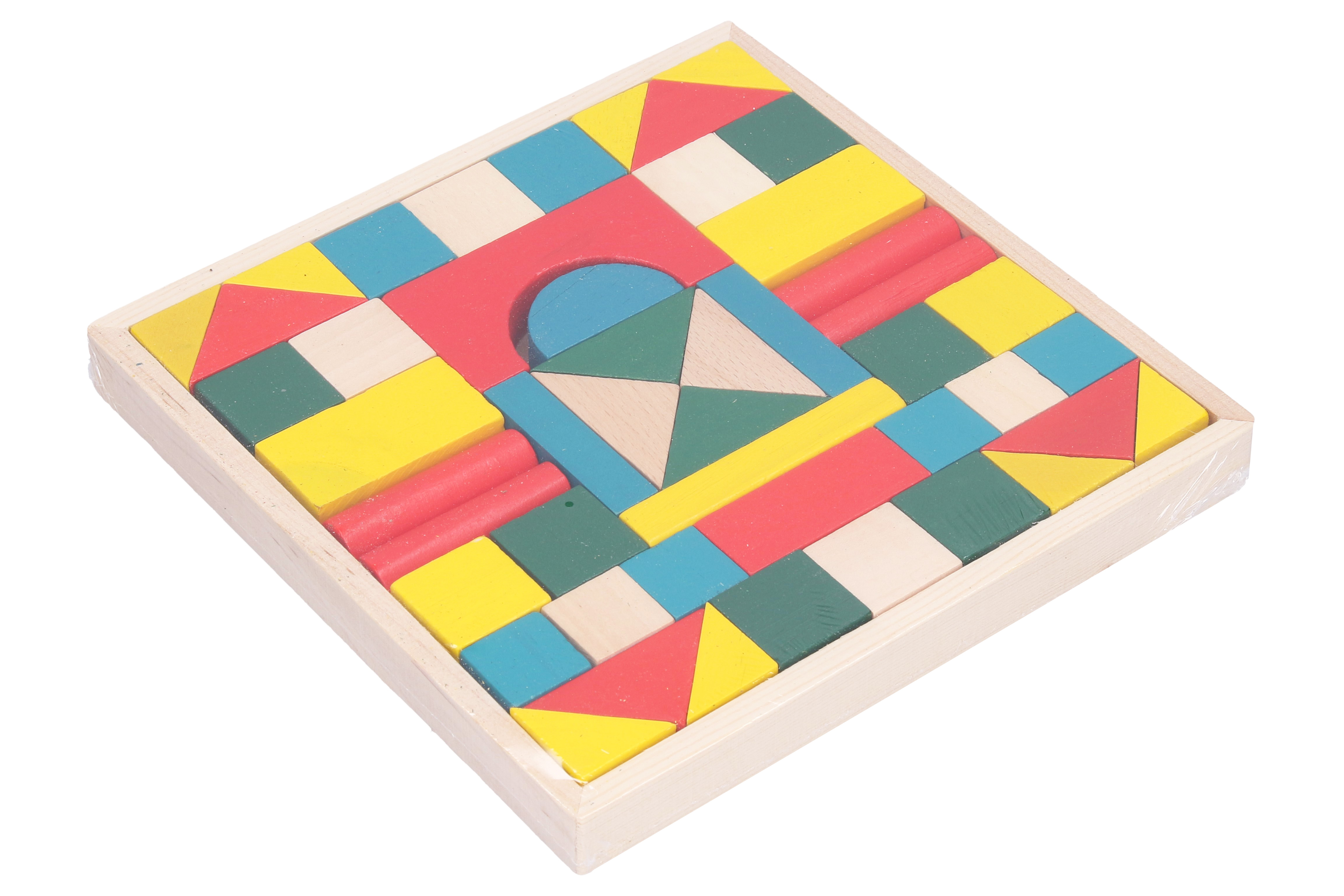 Dřevěné kostky 48 ks 20,5x20,5 cm