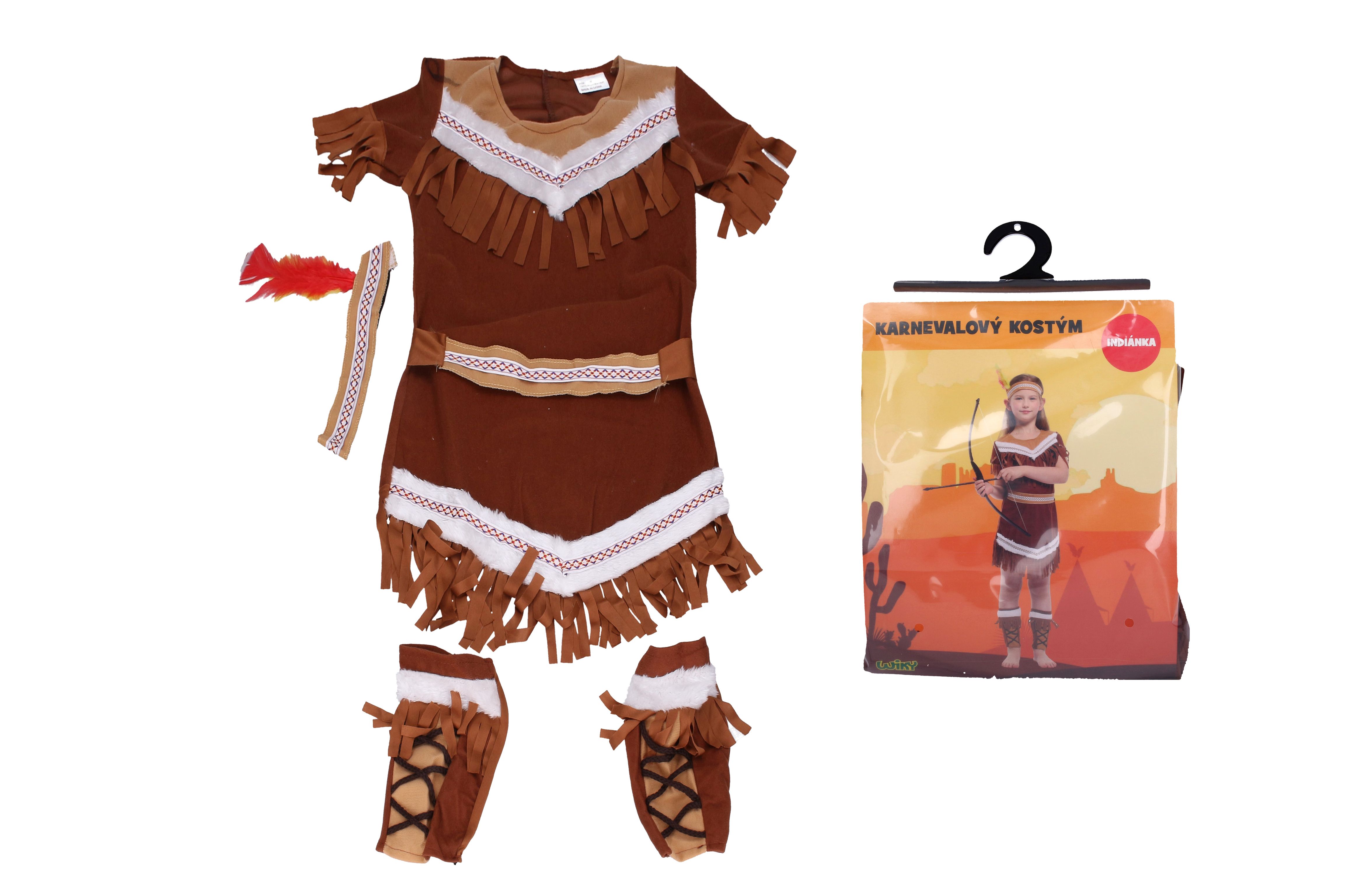 Set karneval - indiánka M 110-120 cm