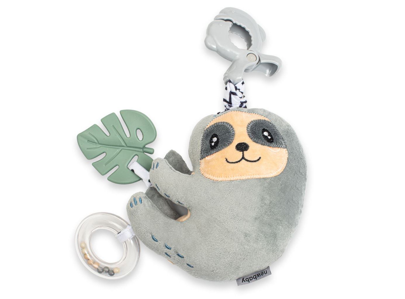 Lenochod plyš s klipem New Baby Sloth 15cm